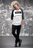 Black and white tshirt with print