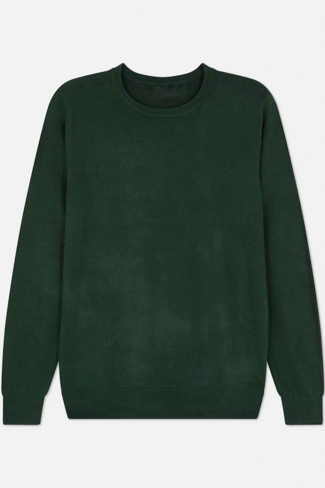 Dark green knitted jumper