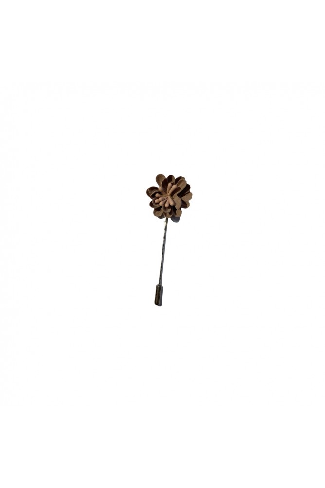 Beige flower lapel pin 