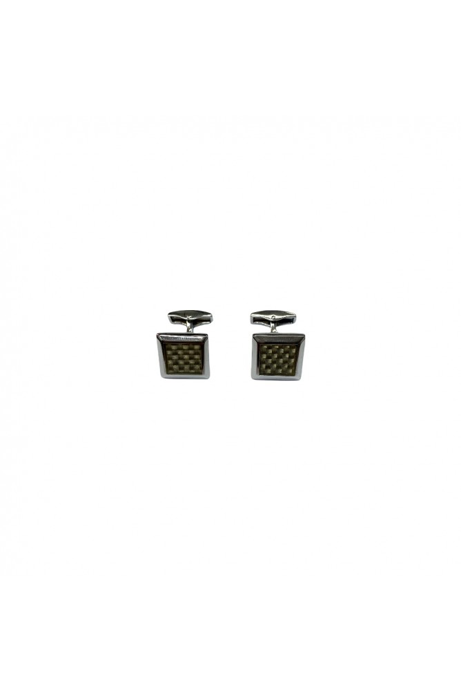 Square cufflinks with decorative pattern