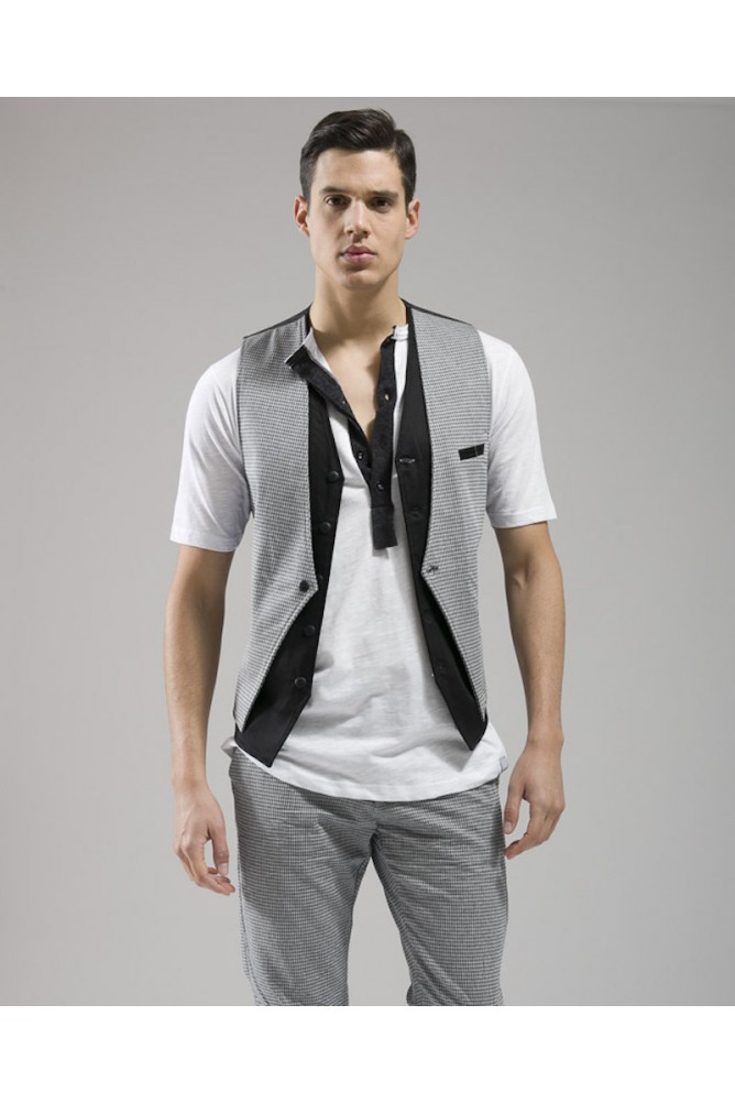 Grey double layered vest