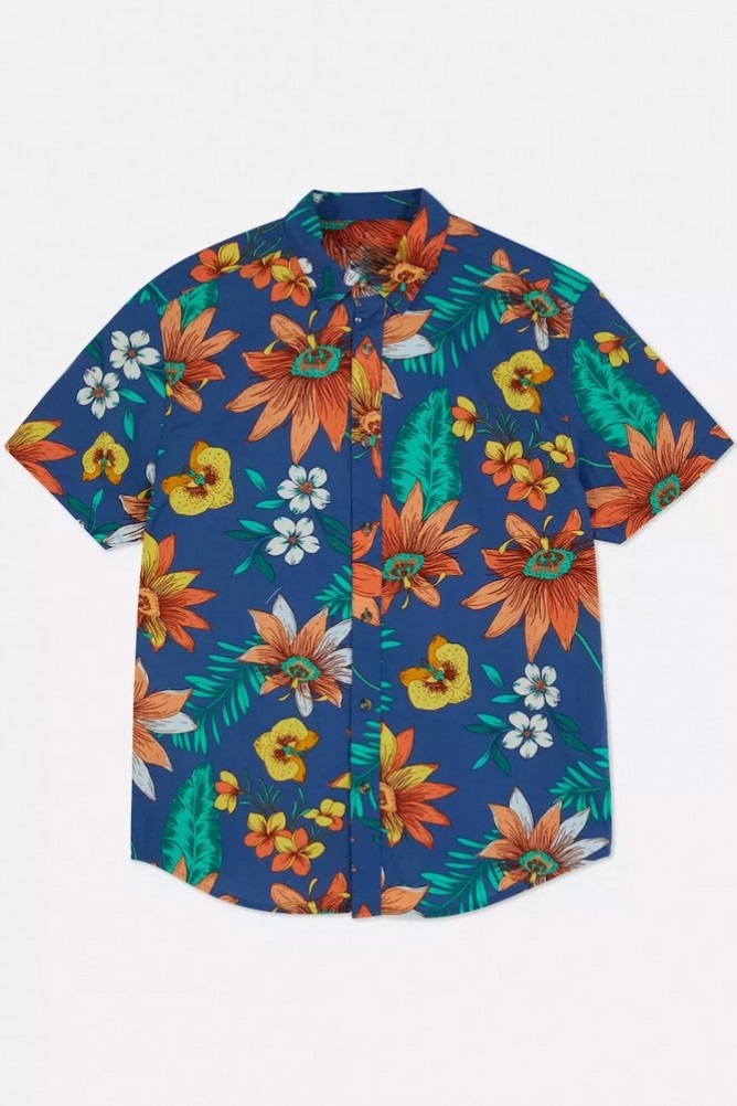 Shortsleeve shirt with floral print