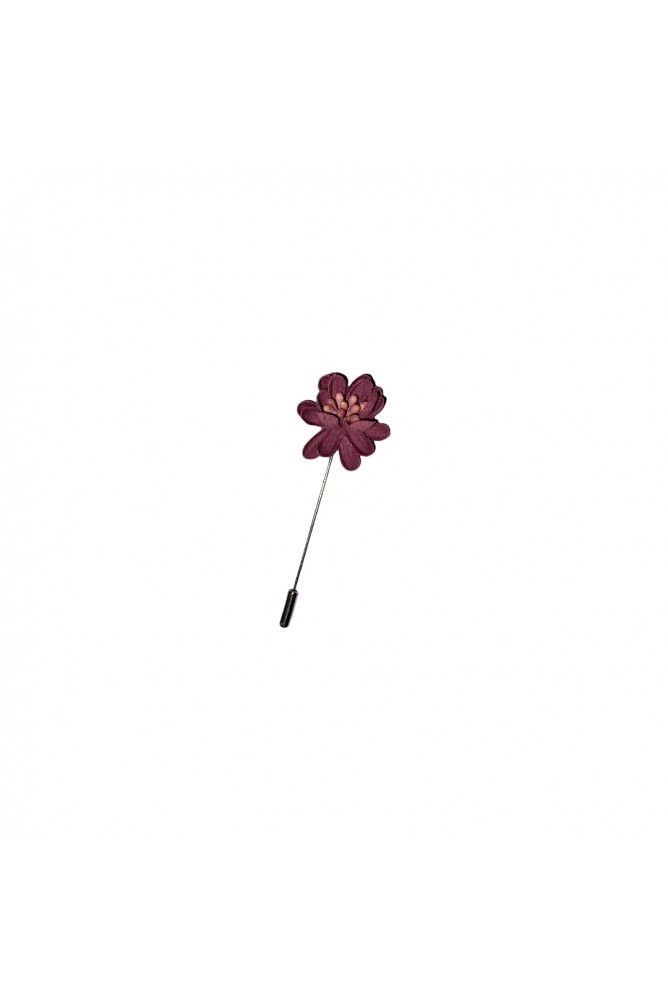 Bordeaux flower lapel pin