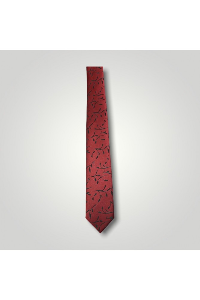 Red tie with print