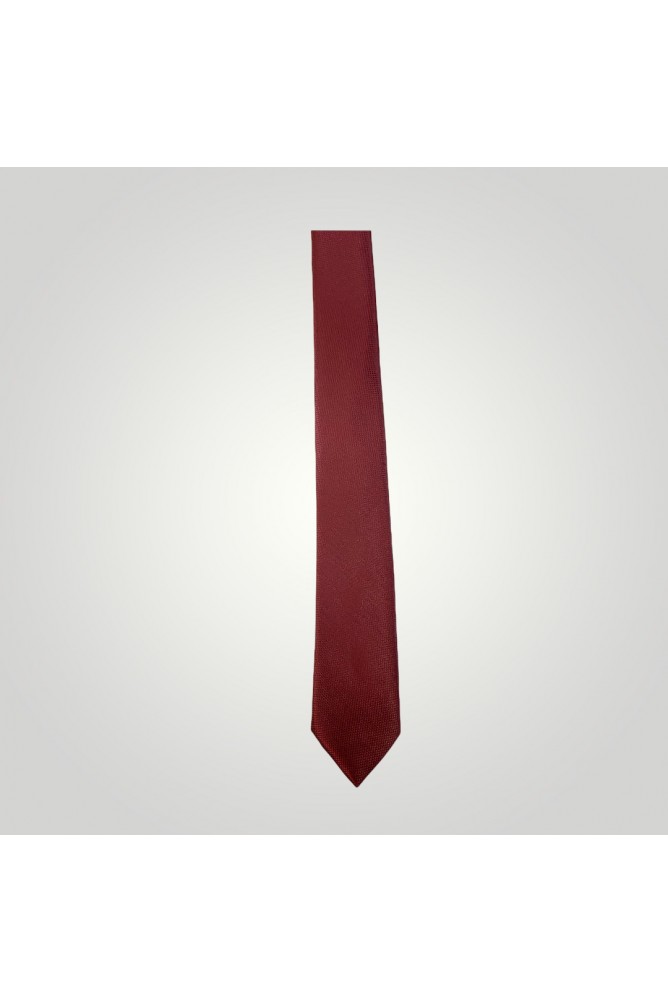 Bordeaux tie with embossed weave