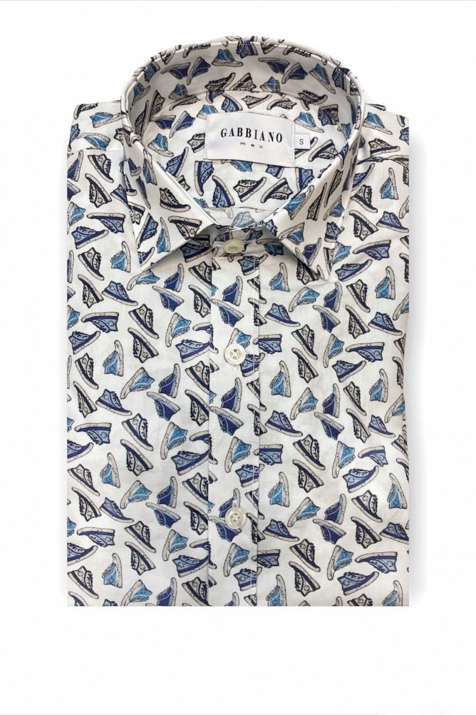 Shirt with sneaker print 