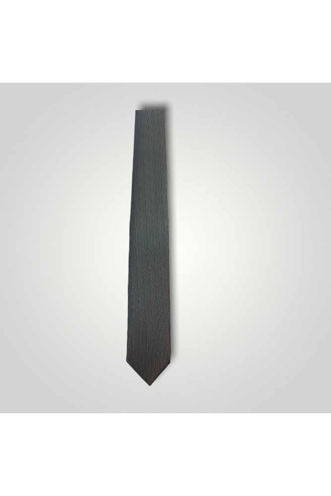 Grey tie with stripes