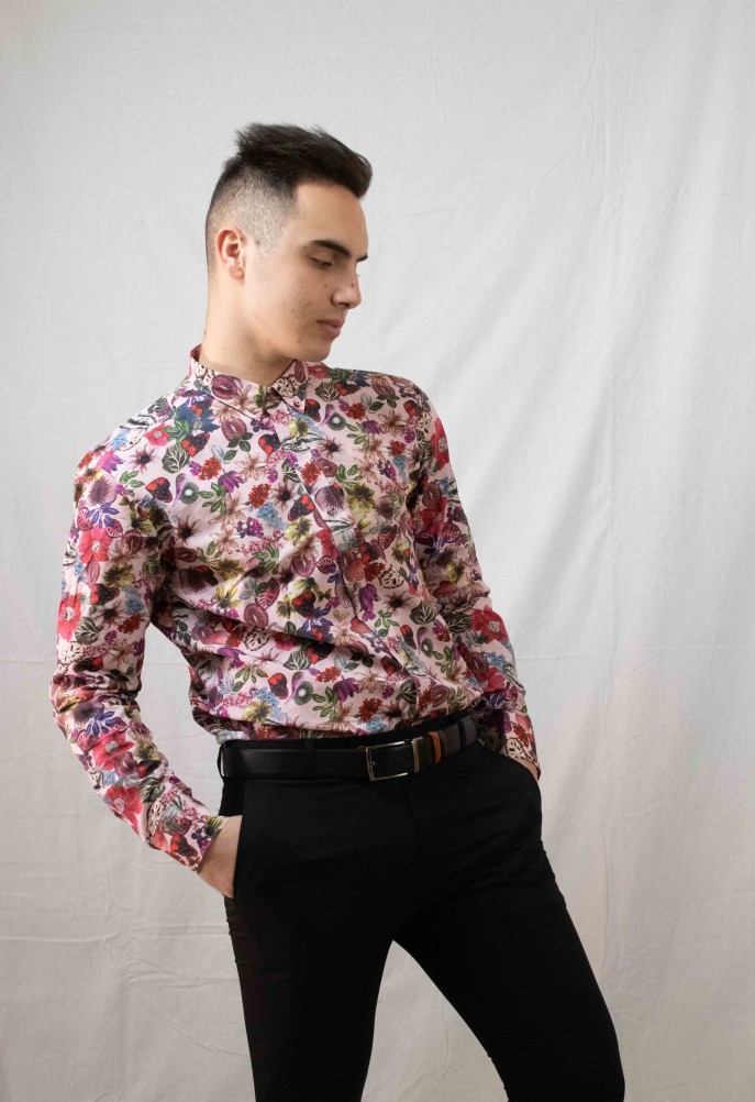 Longsleeve shirt with floral print